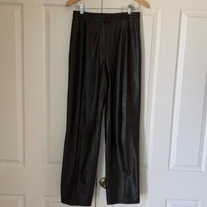 ZANELLA KIM 100% Leather Butter Soft Brown Lined Straight Leg NWOT